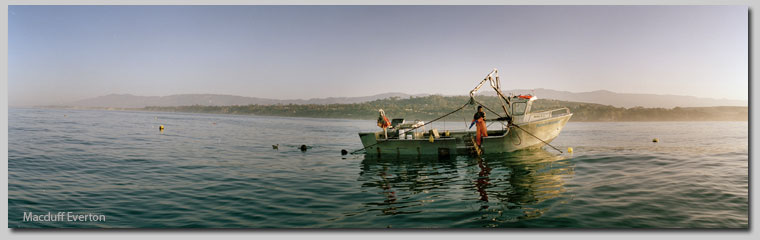 Bernard in the Santa Barbara Channel working on the boat